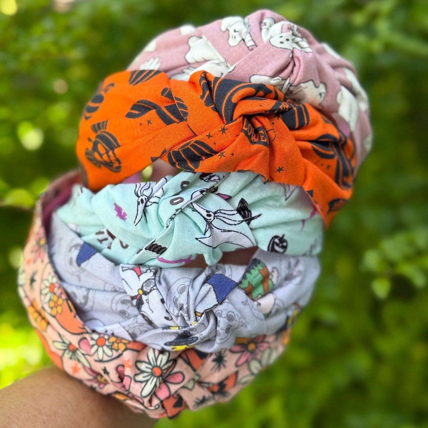 Nightmare Before Christmas Headband, Jack Skellington, Zero the Dog, Comfortable Topknot Headband, Women & Girls (age 5+)