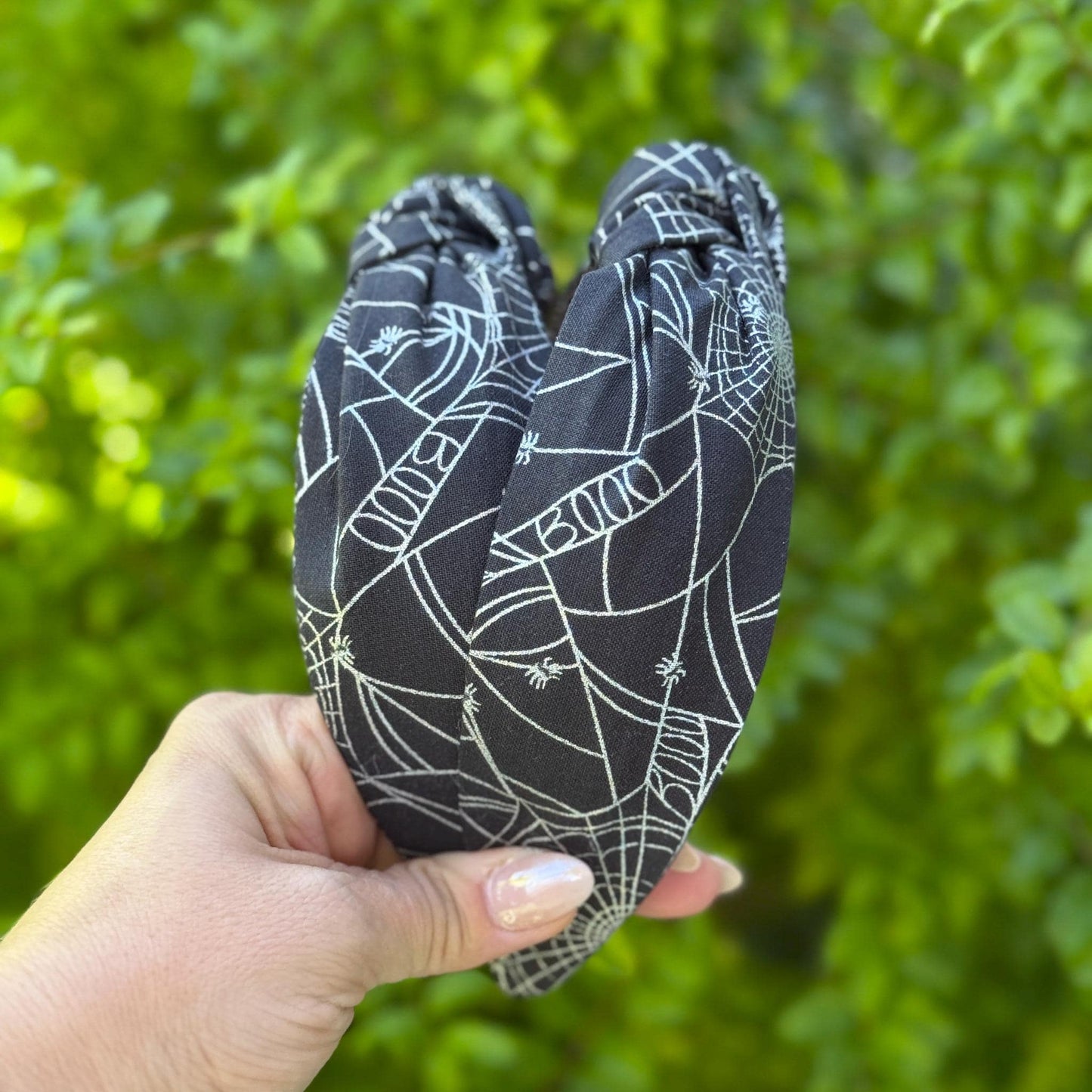 Spider Web Halloween Headbands | Made with Rifle Paper Company Fabric