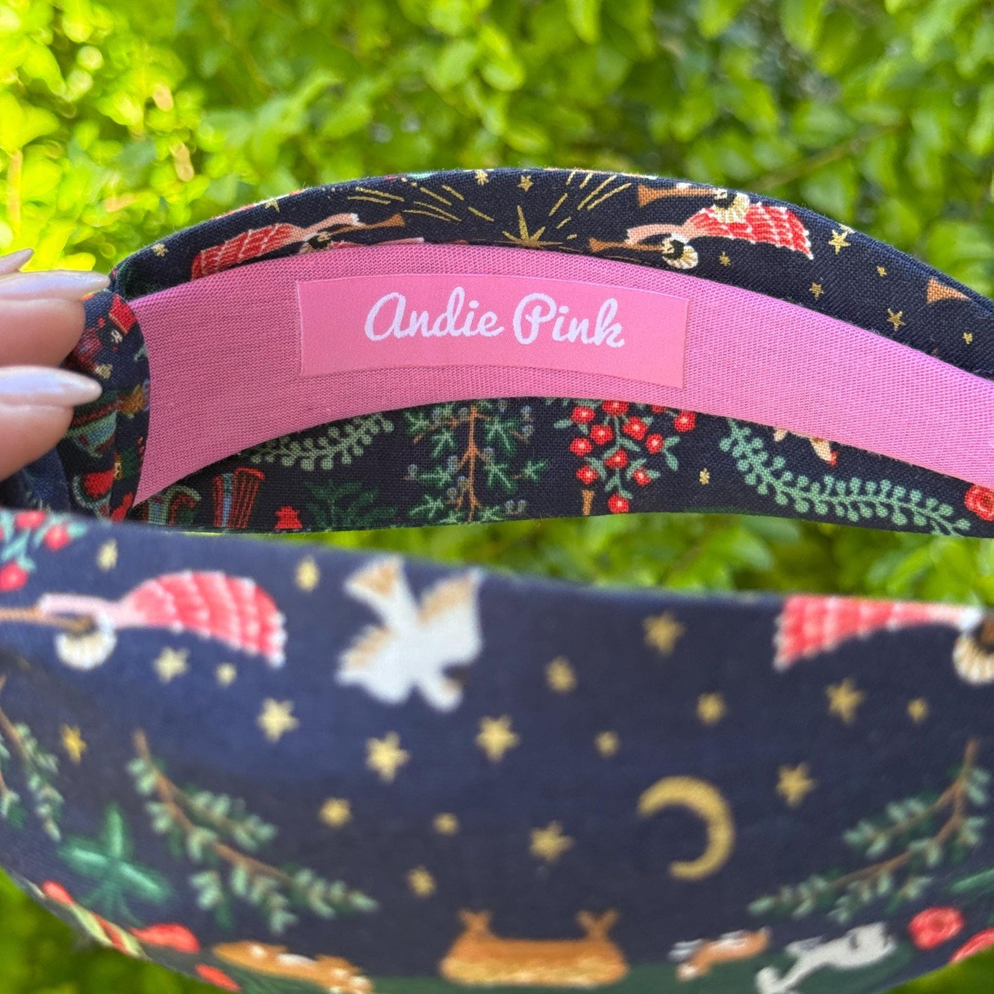 Navy & Gold Nativity Topknot Headband | Made with Rifle Paper Company Fabric
