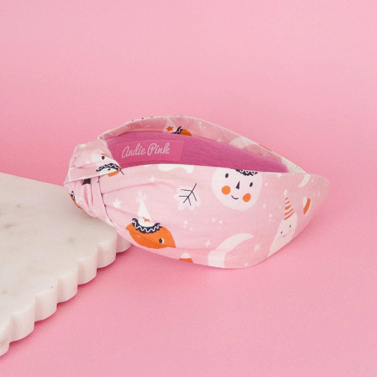 Spooky Cute Pink Topknot Headband | Halloween Headband