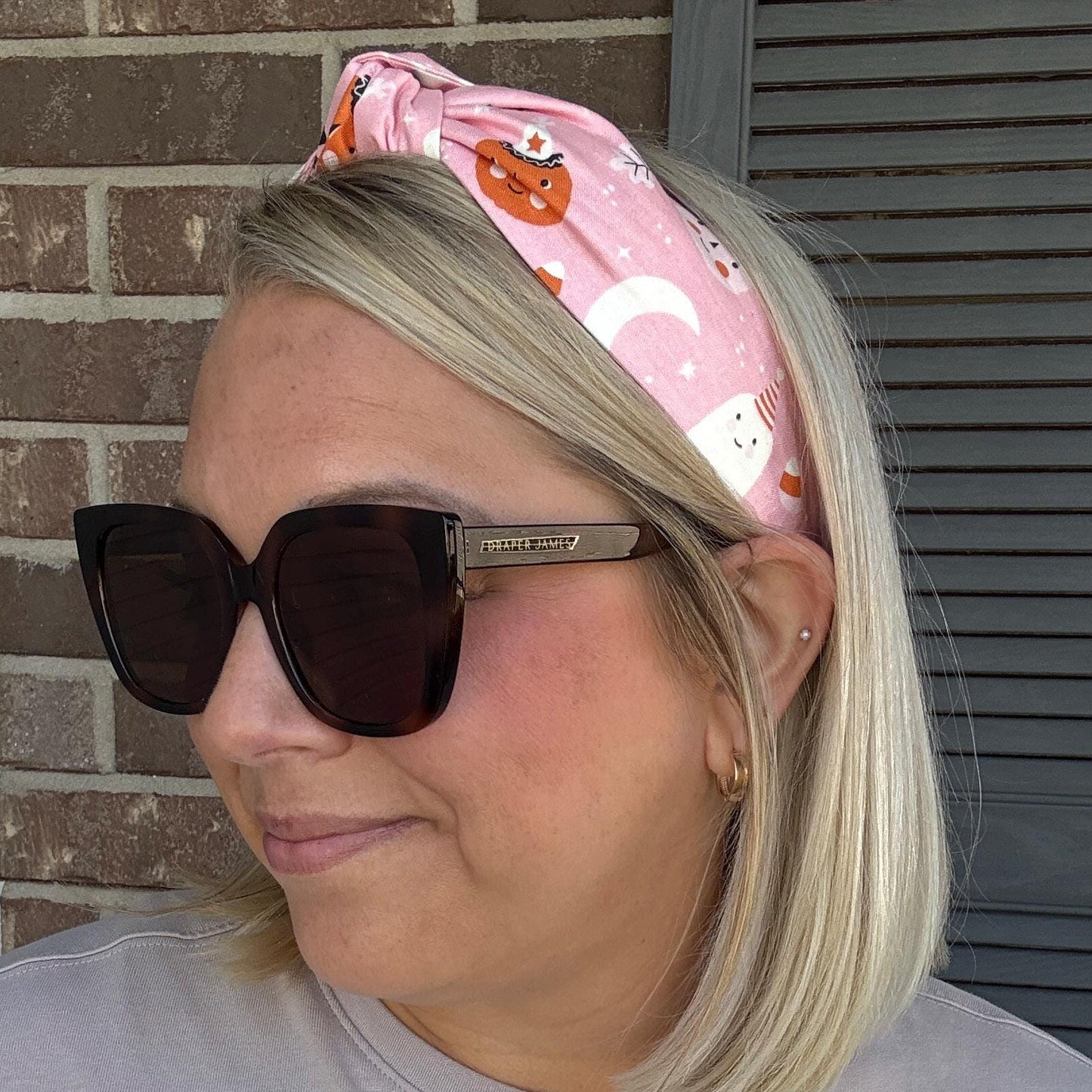 Spooky Cute Pink Topknot Headband | Halloween Headband