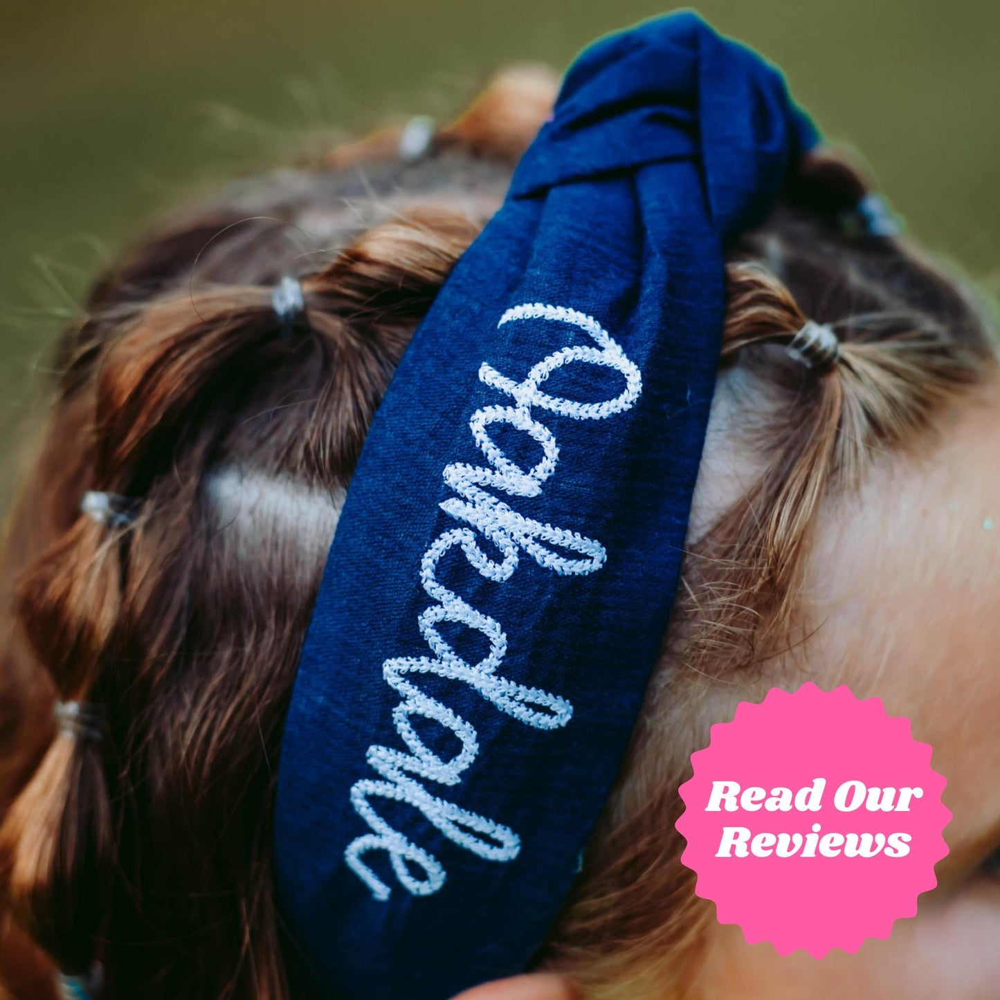 Custom Embroidered Topknot Headband
