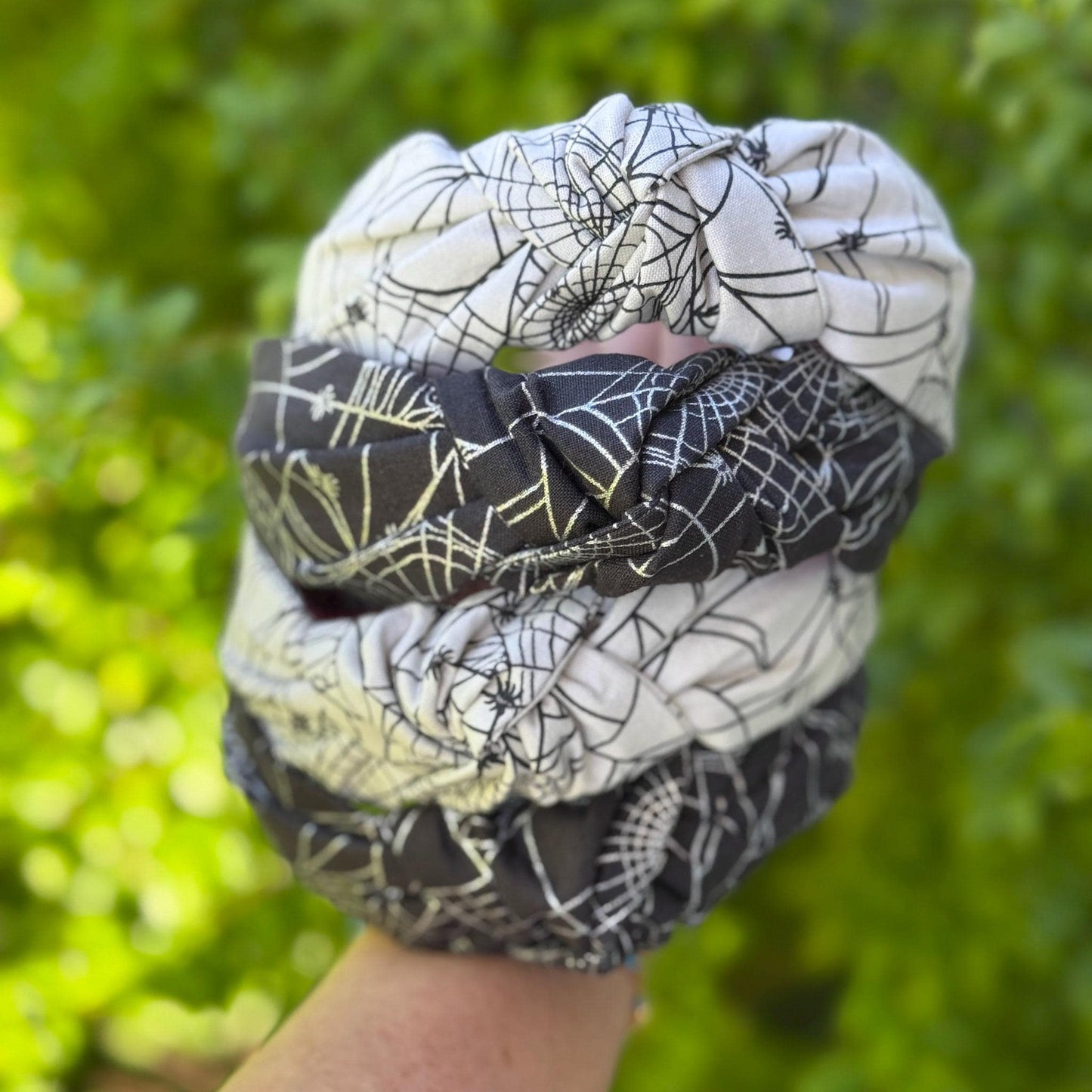Spider Web Halloween Headbands | Made with Rifle Paper Company Fabric