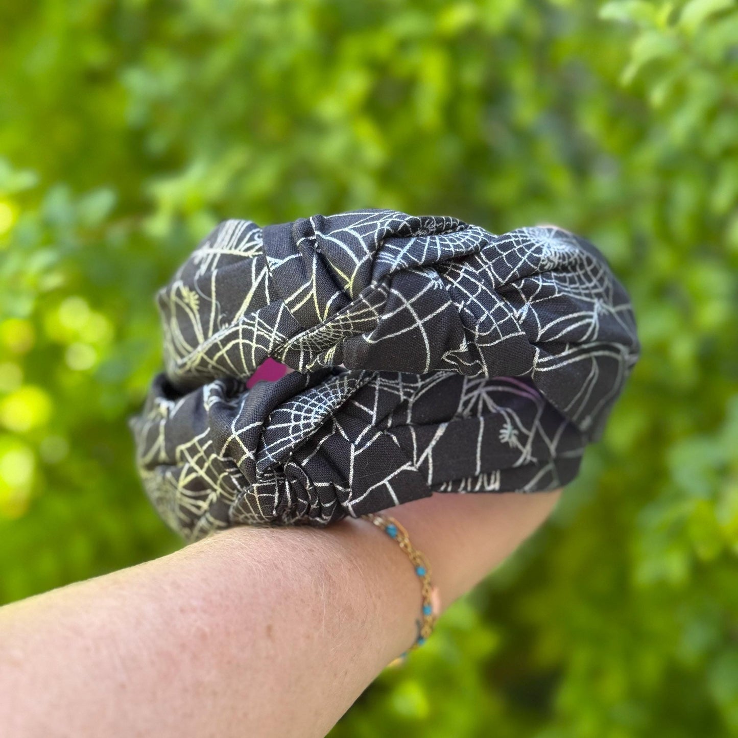 Spider Web Halloween Headbands | Made with Rifle Paper Company Fabric