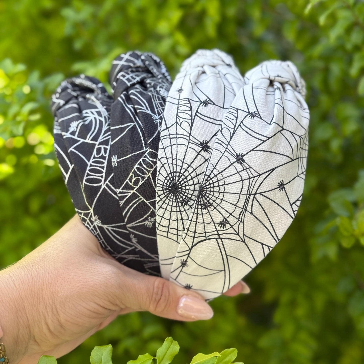 Spider Web Halloween Headbands | Made with Rifle Paper Company Fabric