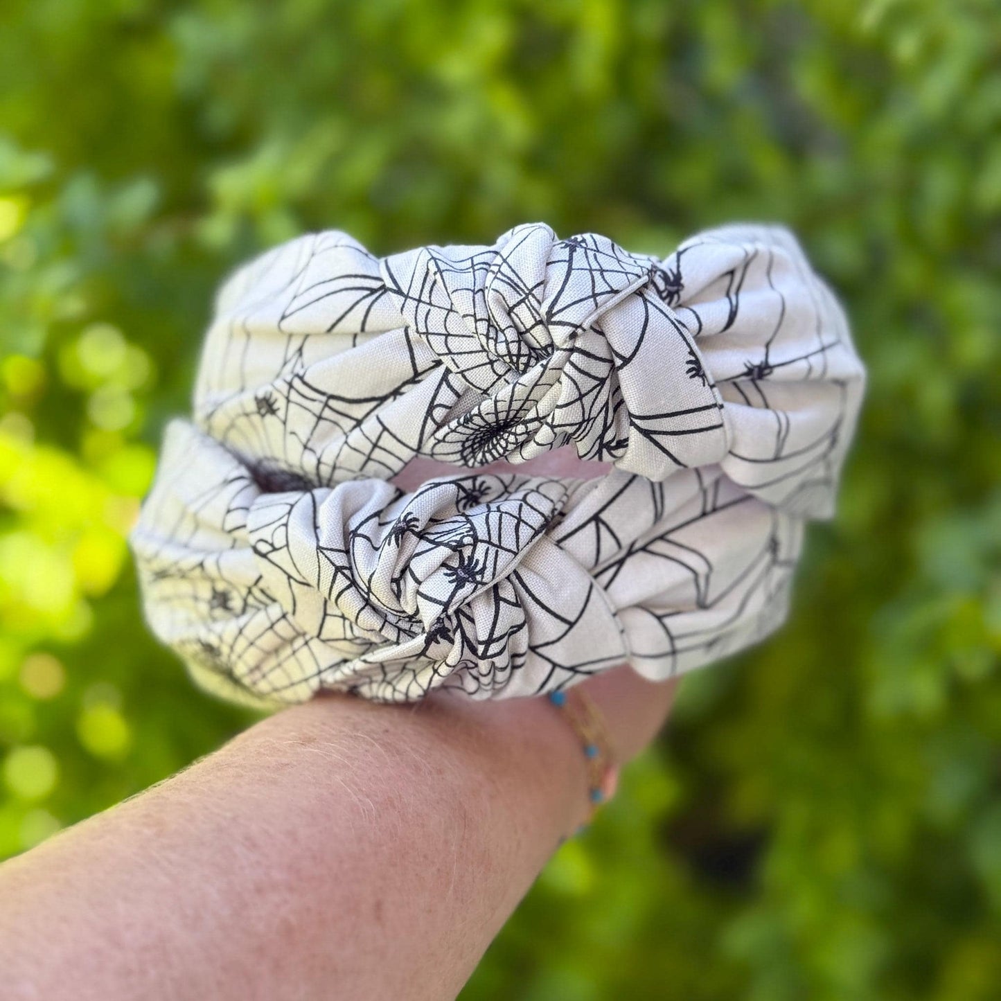 Spider Web Halloween Headbands | Made with Rifle Paper Company Fabric