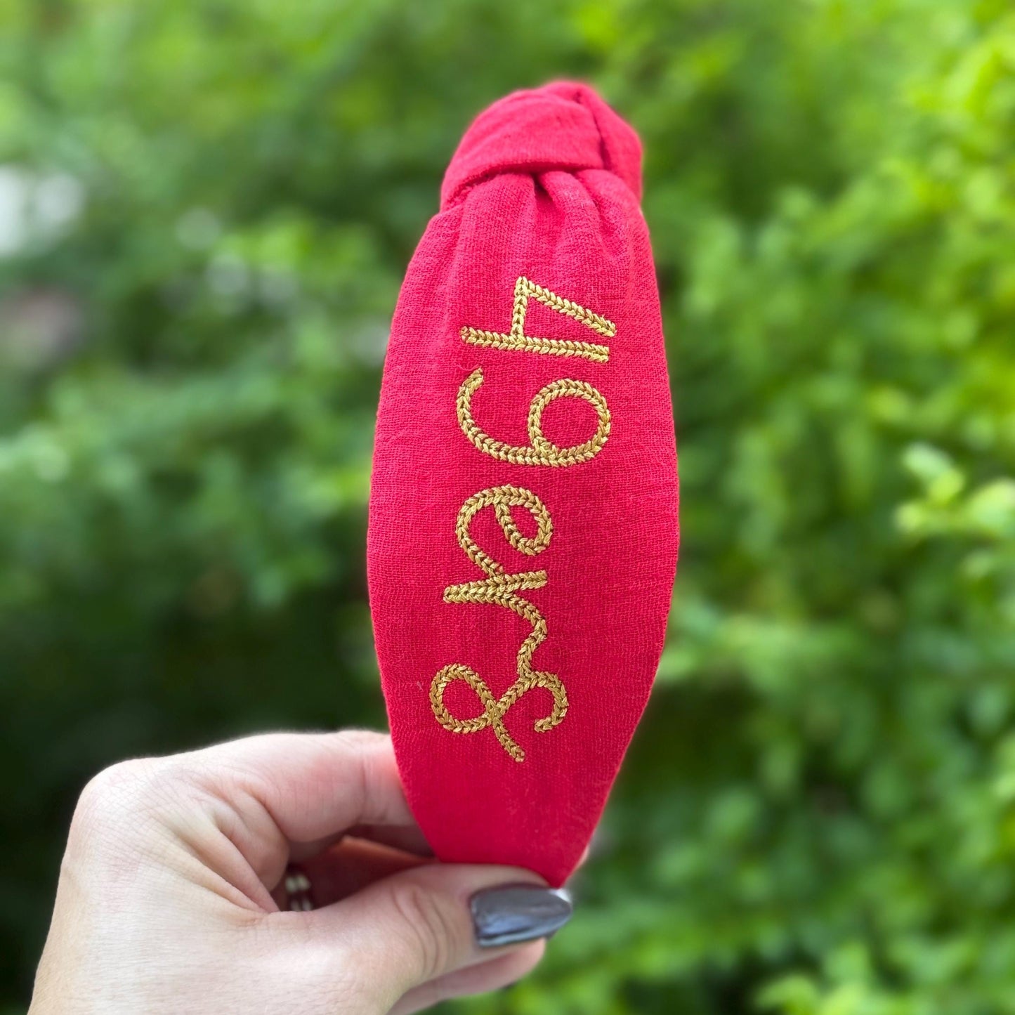 49ers Embroidered Topknot Headband