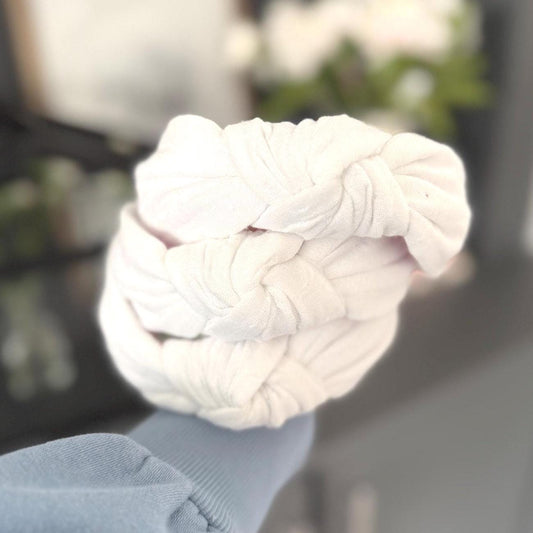 Solid White Headband