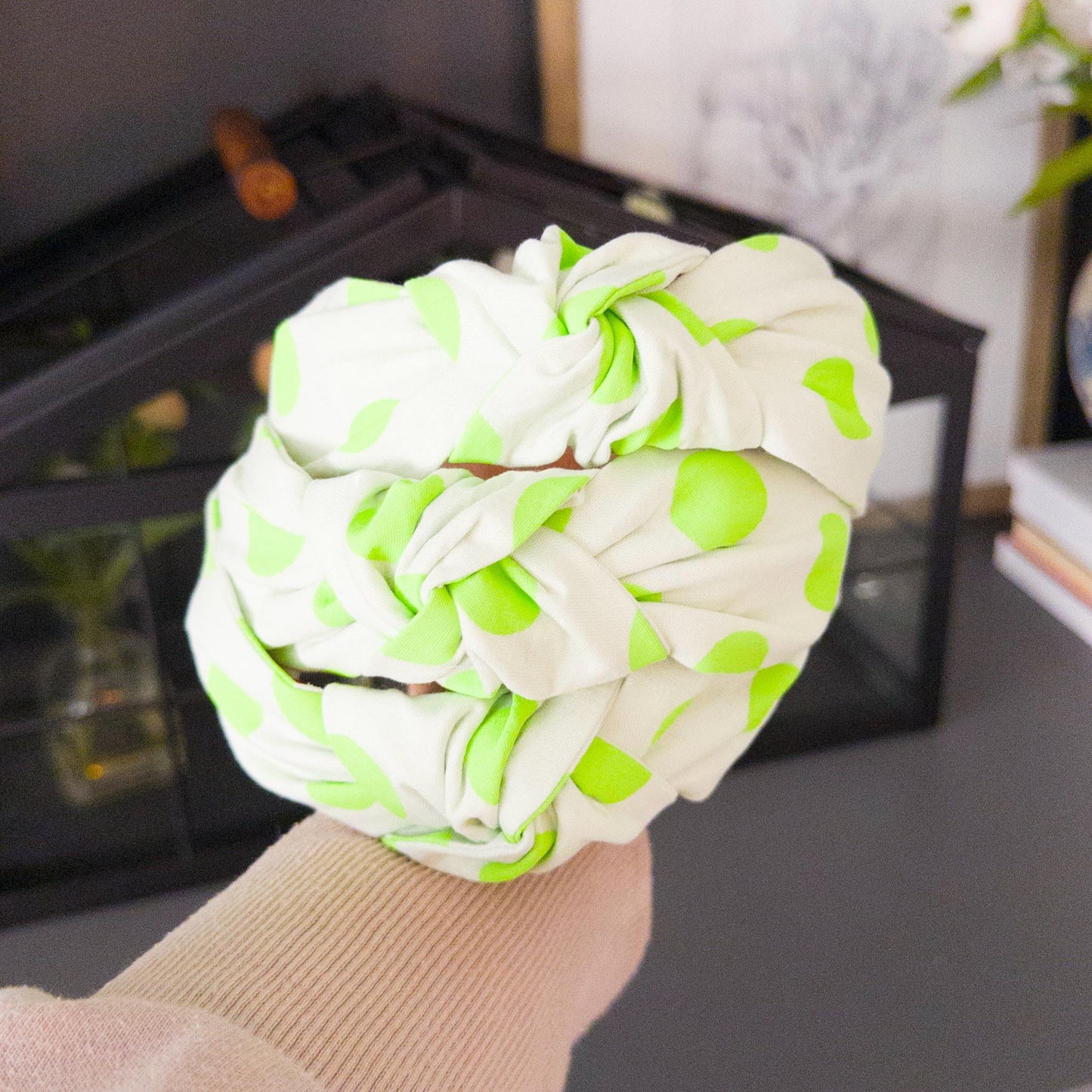 Green Polka Dot Headband