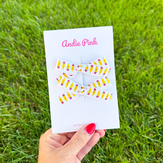 Back-to-School Hair Bows | 3 inches | 3 Styles