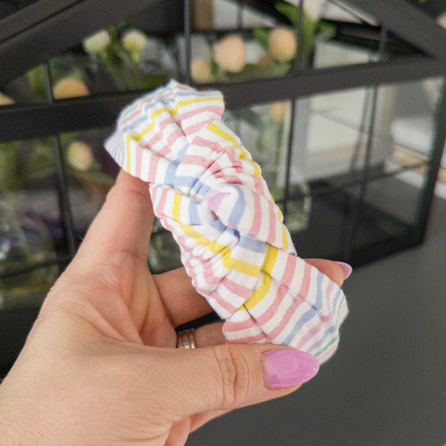 Colorful Stripe Seersucker Headband