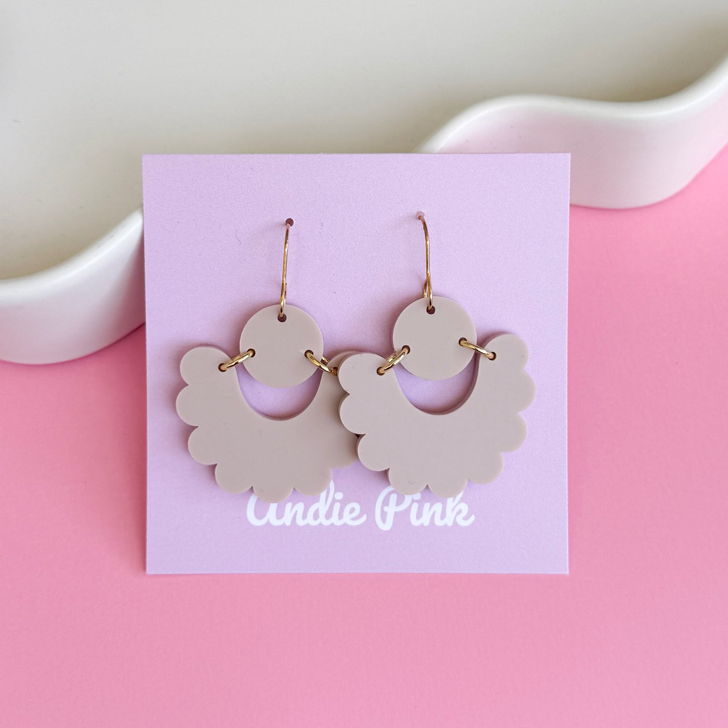 Beige Charlie Earrings