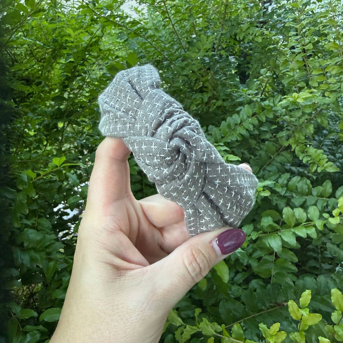 Taupe Crosshatch Headband