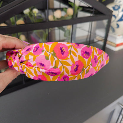 Teal and Orange Floral Headbands