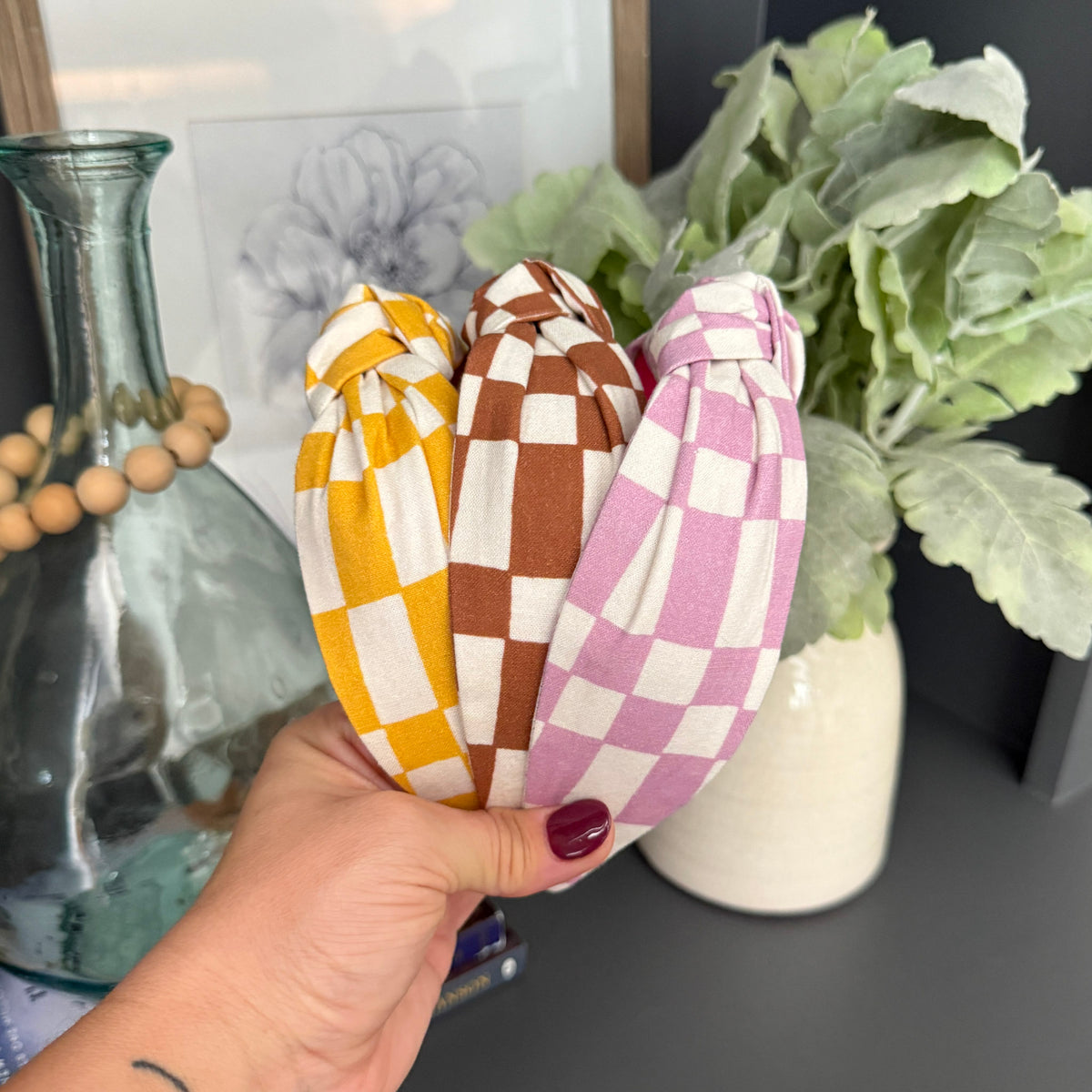 Retro Check Headband Collection