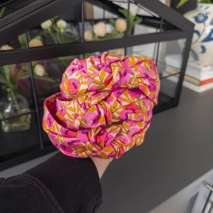 Teal and Orange Floral Headbands