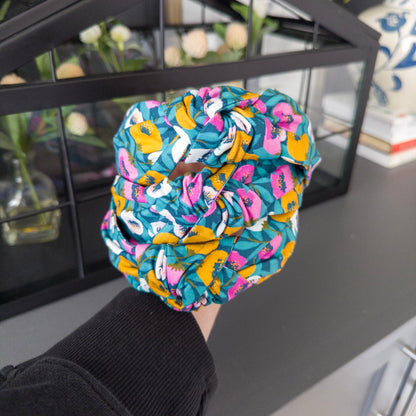 Teal and Orange Floral Headbands