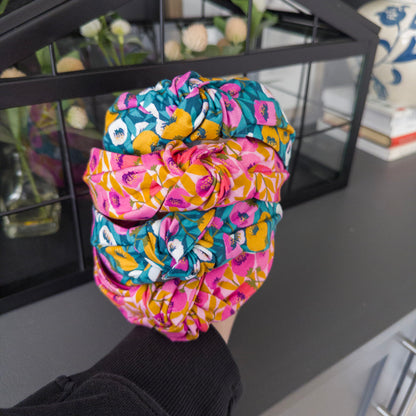 Teal and Orange Floral Headbands