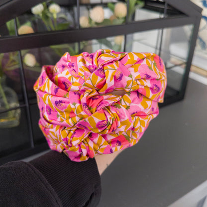 Teal and Orange Floral Headbands