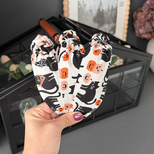 Halloween Black Cat Glow in the Dark Headband