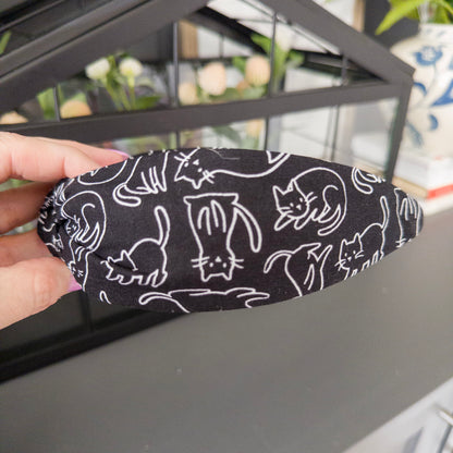 Black & White Cat Headband