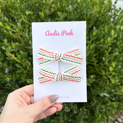 Ivory Christmas Ribbon Bows | Made with Rifle Paper Co. ribbon