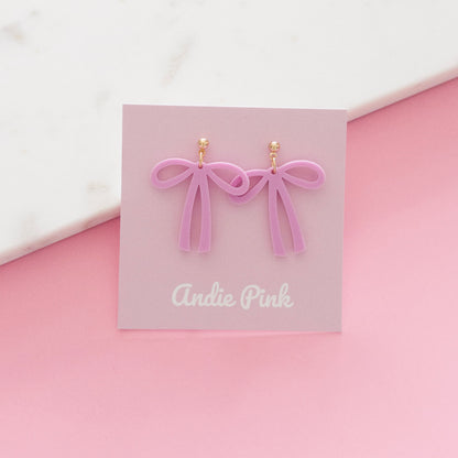 Blush Berry Bow Earrings