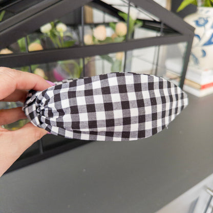 Black & White Buffalo Check Headband