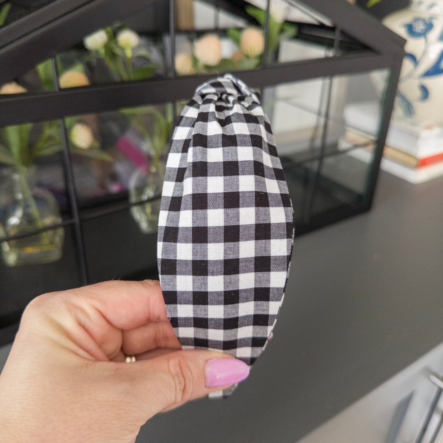 Black & White Buffalo Check Headband
