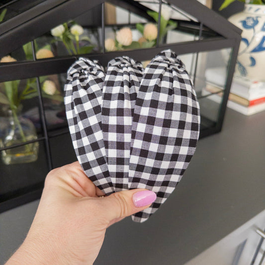 Black & White Buffalo Check Headband
