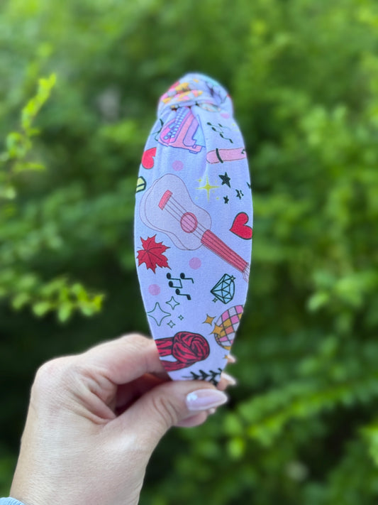 Taylor Swift Inspired Headband | Handmade Pink Topknot with Eras-Inspired Details