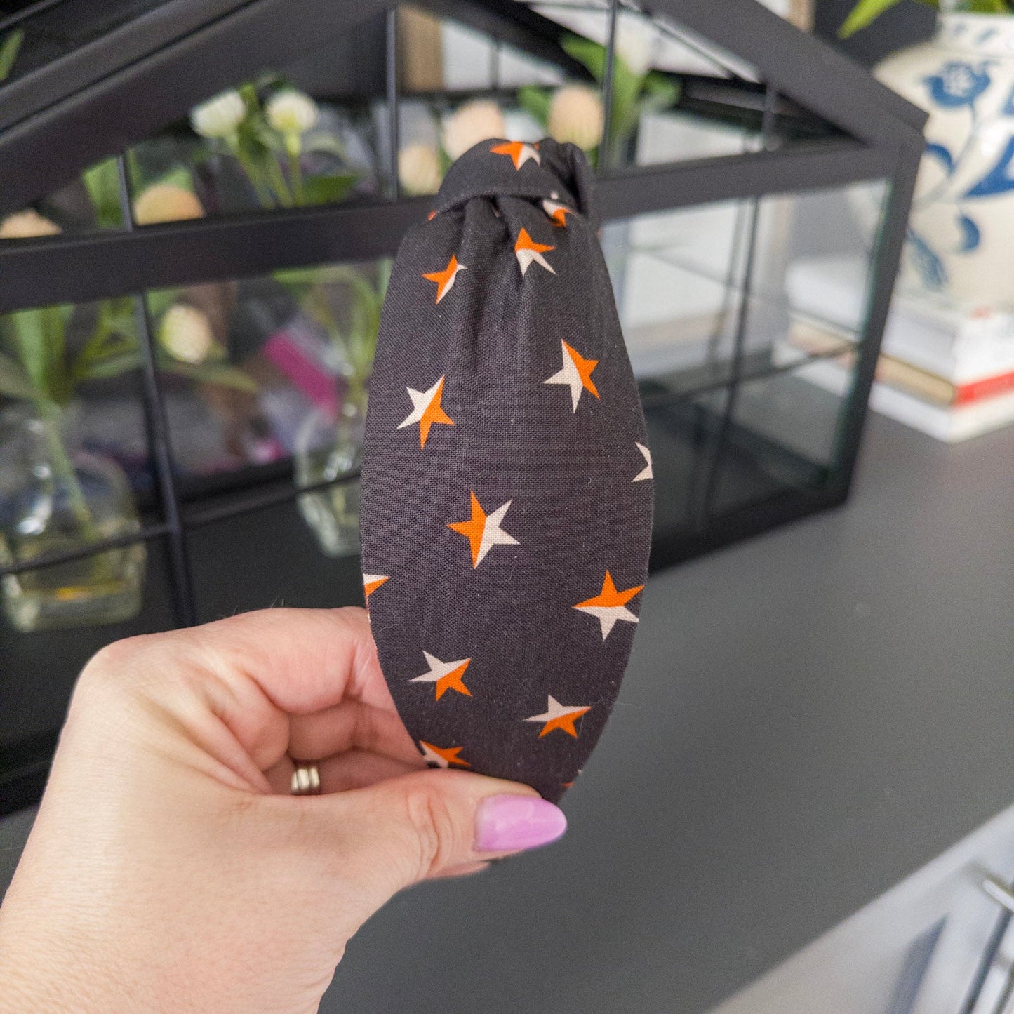 Black Headband with Stars