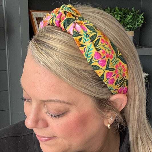 Bright Yellow Floral Headband
