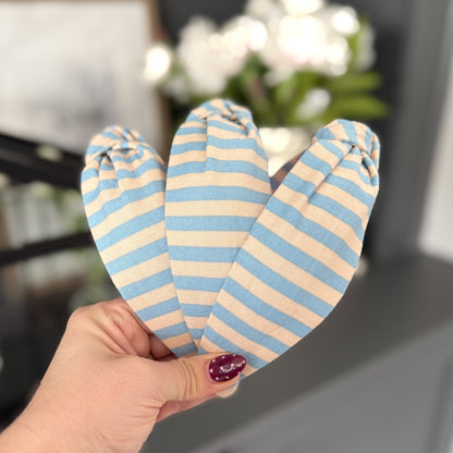 Light Blue Cabana Stripe Headband