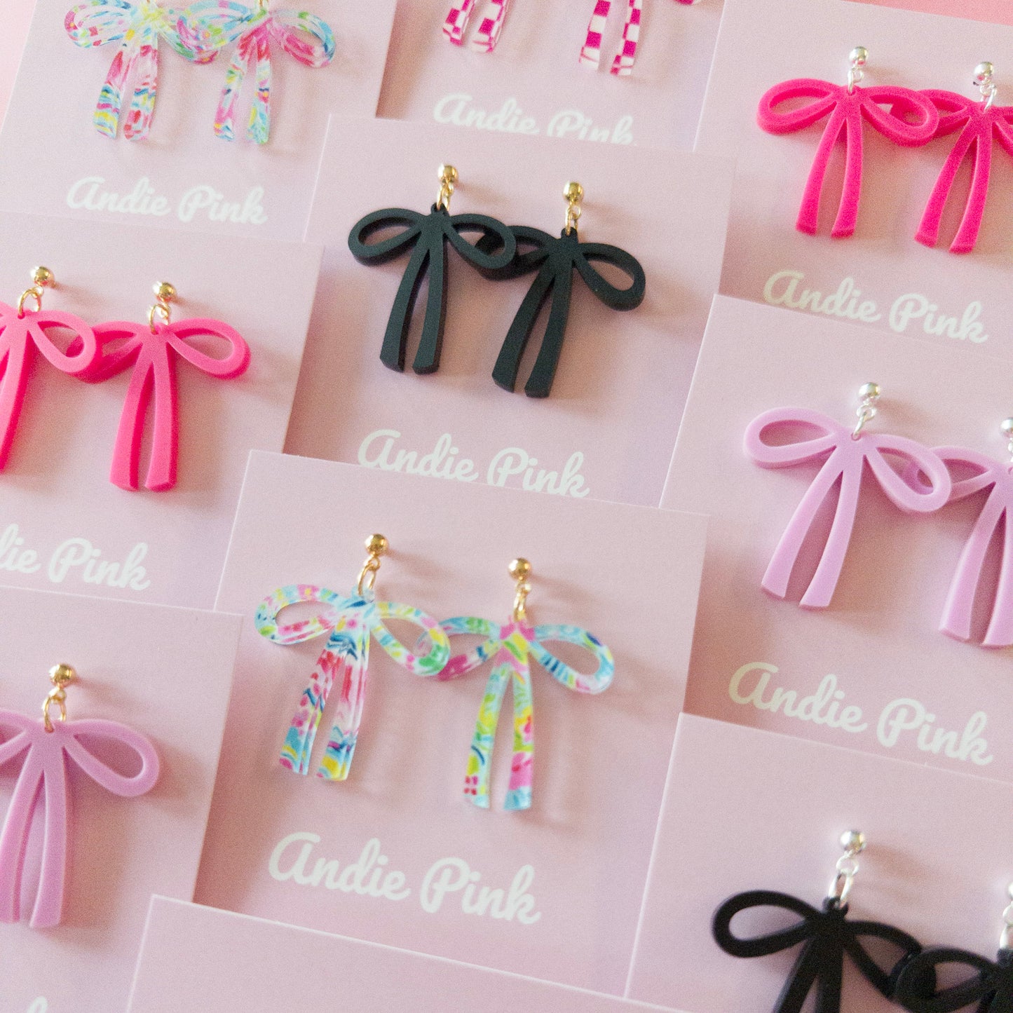 Red Bow Earrings