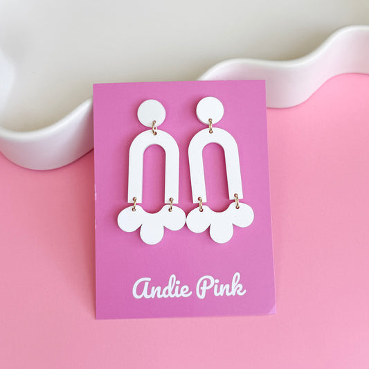 White Sophie Earrings