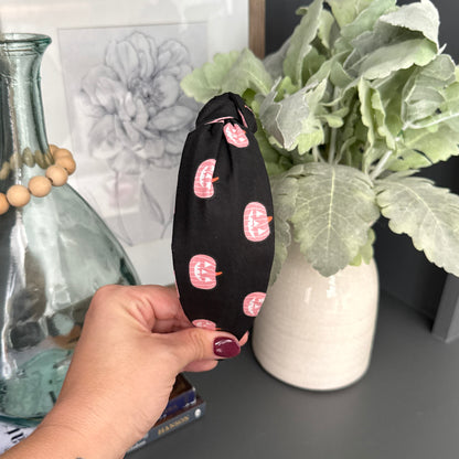Pink Pumpkins Halloween Headband