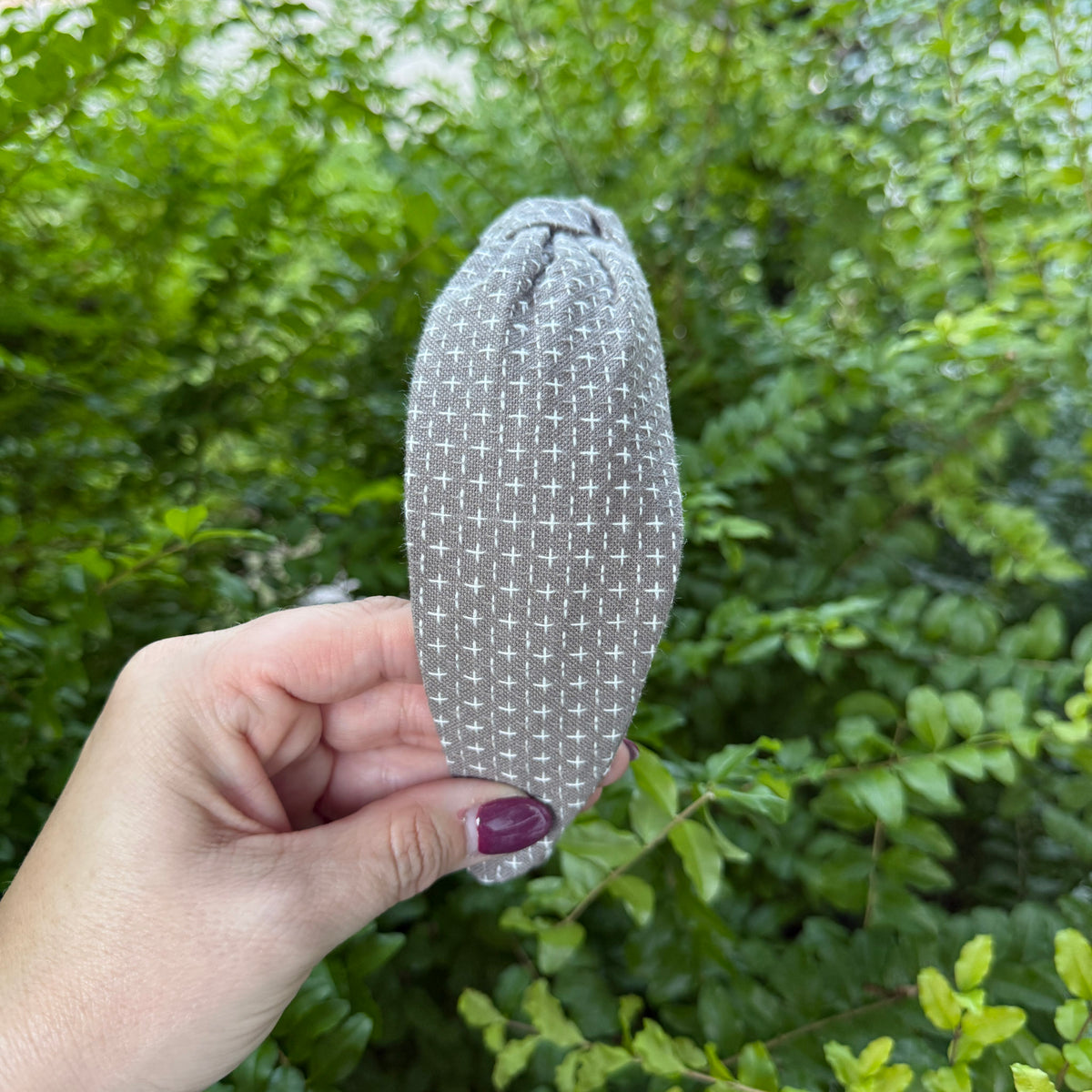 Taupe Crosshatch Headband