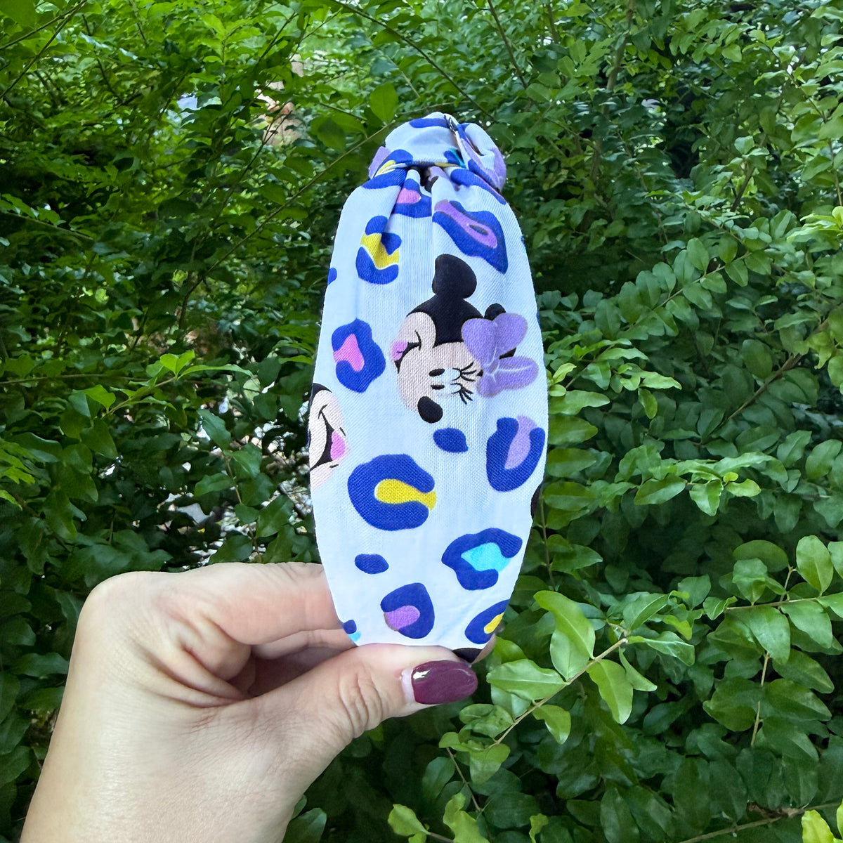Minnie Mouse Purple Leopard Headband
