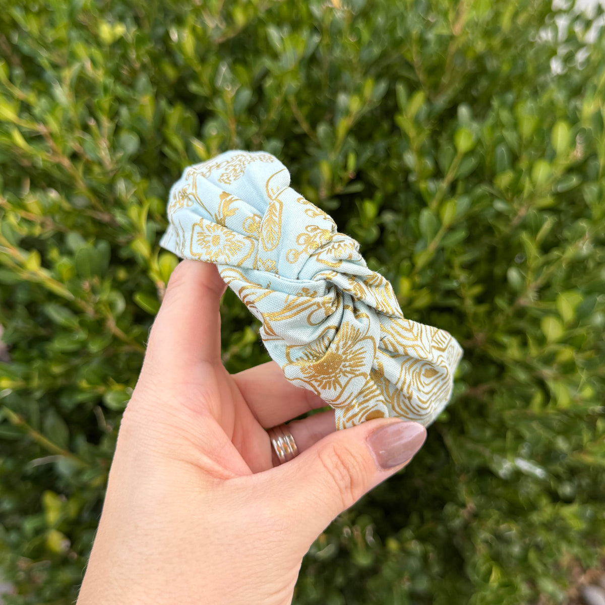 Golden Winter Blooms Headband | Made with Rifle Paper Co. fabric