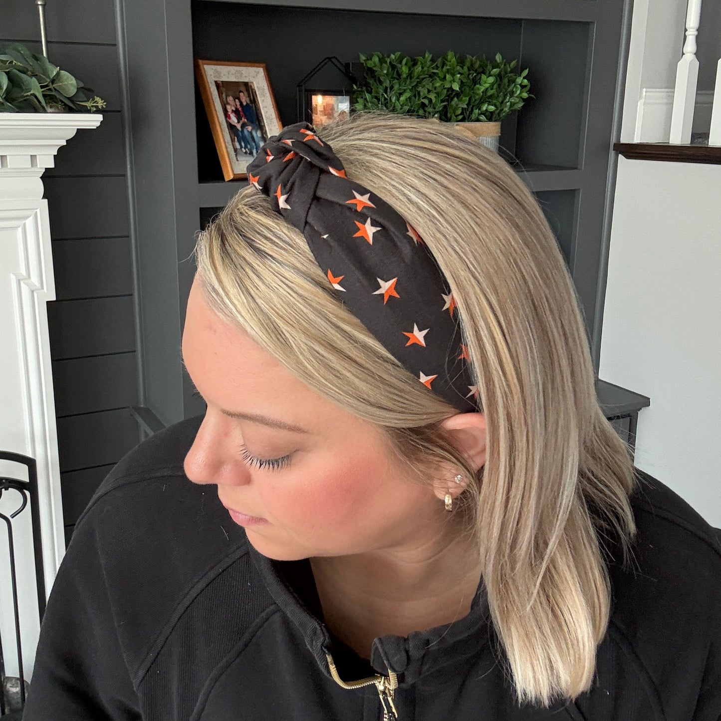 Black Headband with Stars