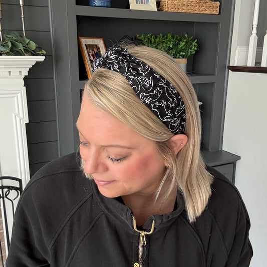 Black & White Cat Headband