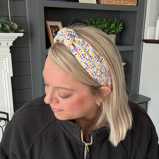 Colorful Dog Bones Headband