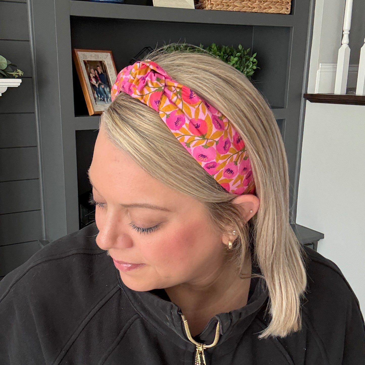 Teal and Orange Floral Headbands