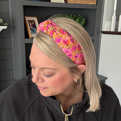 Teal and Orange Floral Headbands