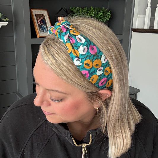 Jewel Tone Floral Headband