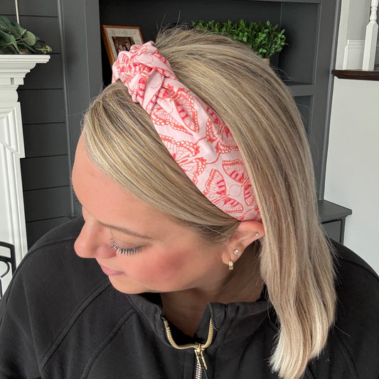 Orange and White Butterfly Headband
