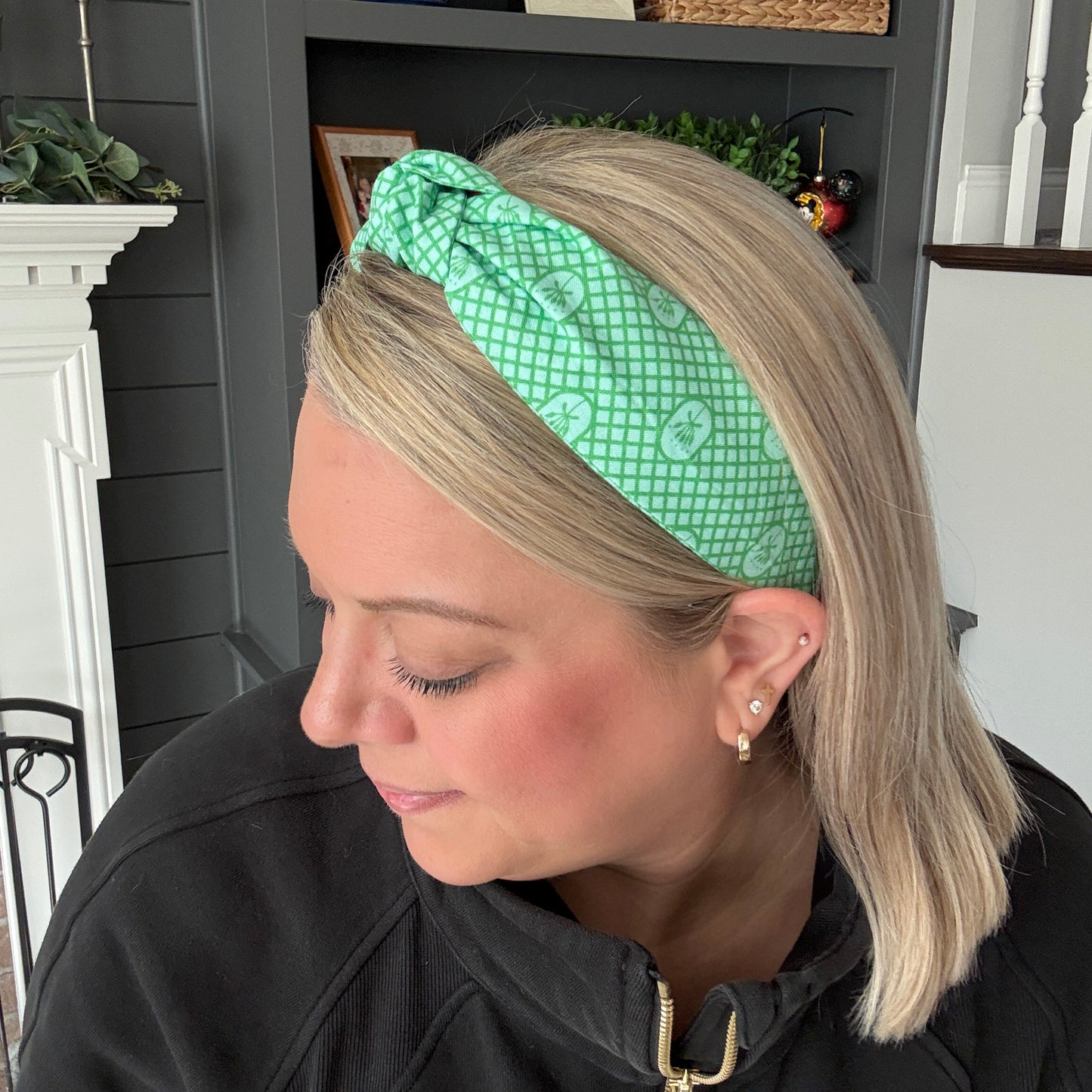 Lattice Design Headband - Orange or Green