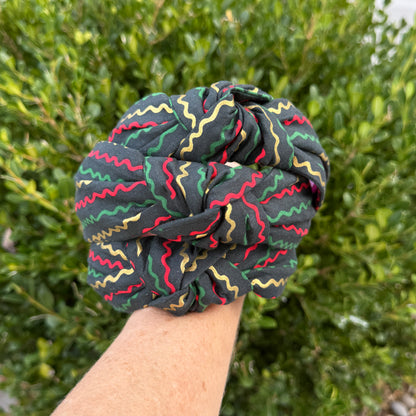 Christmas Ribbon Headband | Made with Rifle Paper Co. fabric