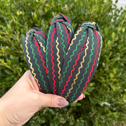 Christmas Ribbon Headband | Made with Rifle Paper Co. fabric